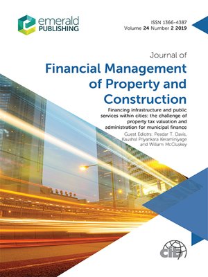 cover image of Journal of Financial Management of Property and Construction , Volume 24, Number 2